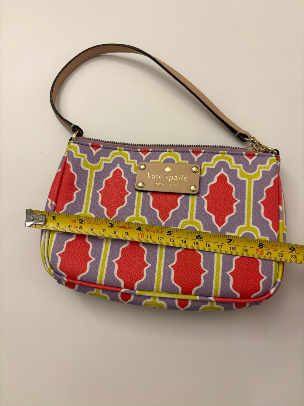kate spade Red, Purple & Lime Patterned Wristlet